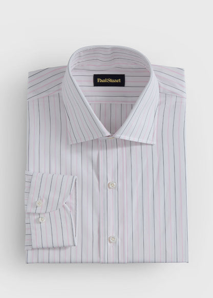 Cotton Deco Stripe Dress Shirt - Paul Stuart Exclusive