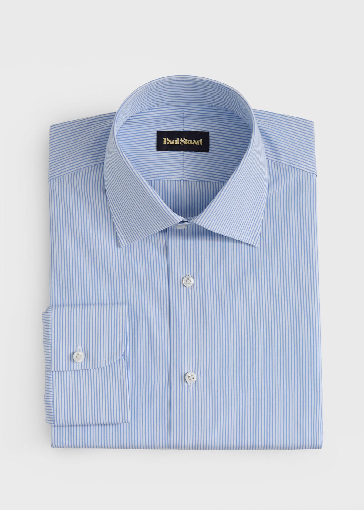 Hand-Finished Stripe Dress Shirt - Paul Stuart Discount
