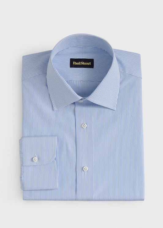 Hand-Finished Stripe Dress Shirt - Paul Stuart Discount