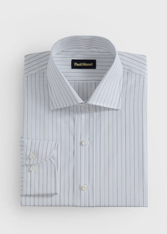 Cotton Deco Stripe Dress Shirt - Paul Stuart Featured