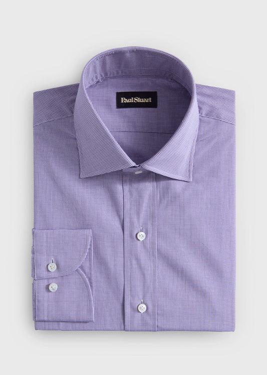 Tonal Plaid Dress Shirt - Paul Stuart Essential