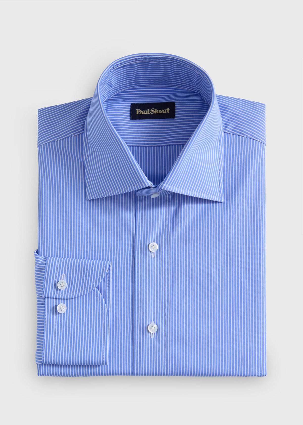 Cotton Stripe Dress Shirt - Paul Stuart Sale