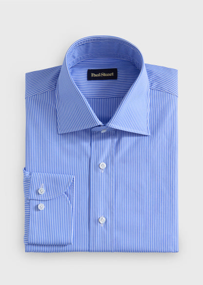 Cotton Stripe Dress Shirt - Paul Stuart Sale