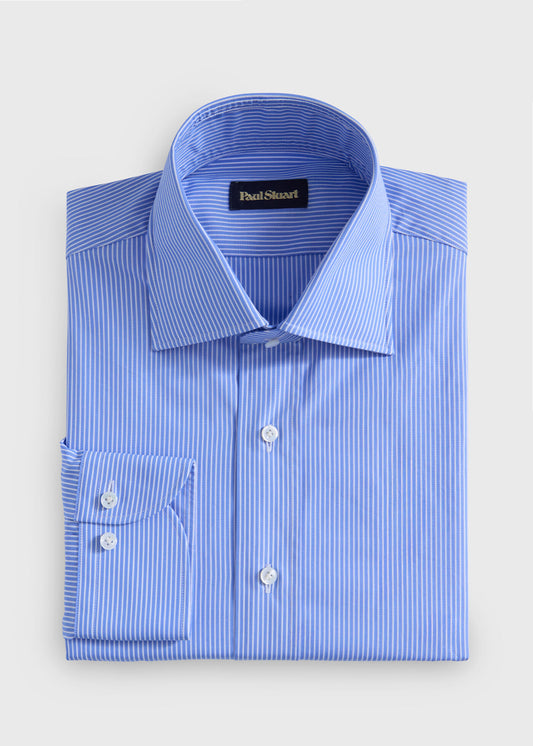 Cotton Stripe Dress Shirt - Paul Stuart Sale