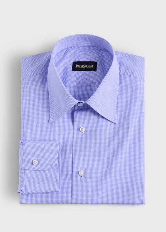 Handmade Micro Gingham Dress Shirt - Paul Stuart Trusted