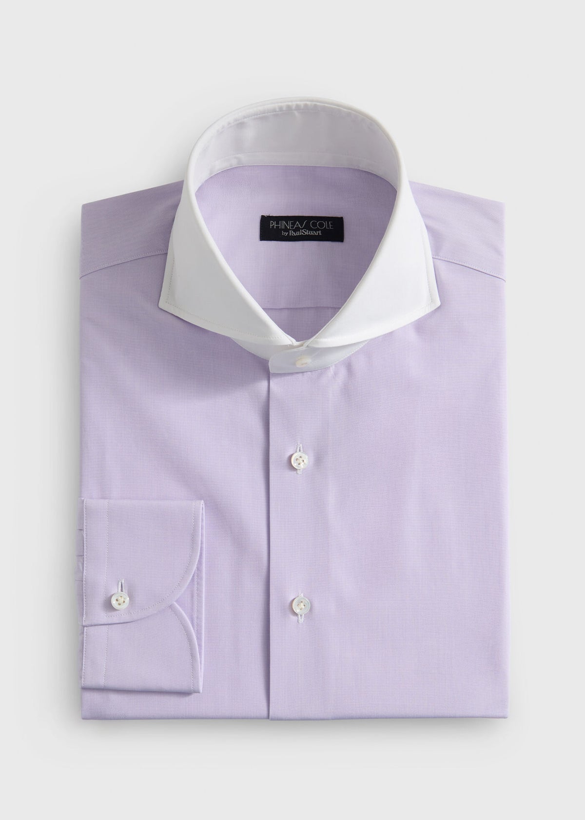 Contrast Collar Cotton Dress Shirt - Paul Stuart Discount