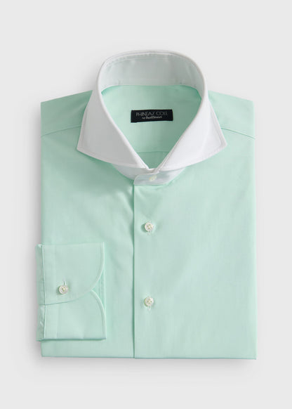 Contrast Collar Cotton Dress Shirt - Paul Stuart New