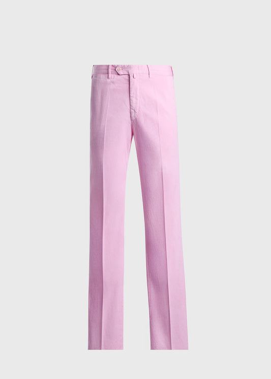 Cotton & Silk Garment Dyed Trouser - Paul Stuart Signature
