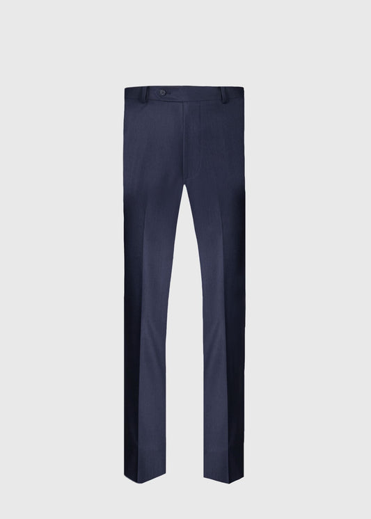 Super 110s Wool Mid Blue Trouser - Paul Stuart Everyday