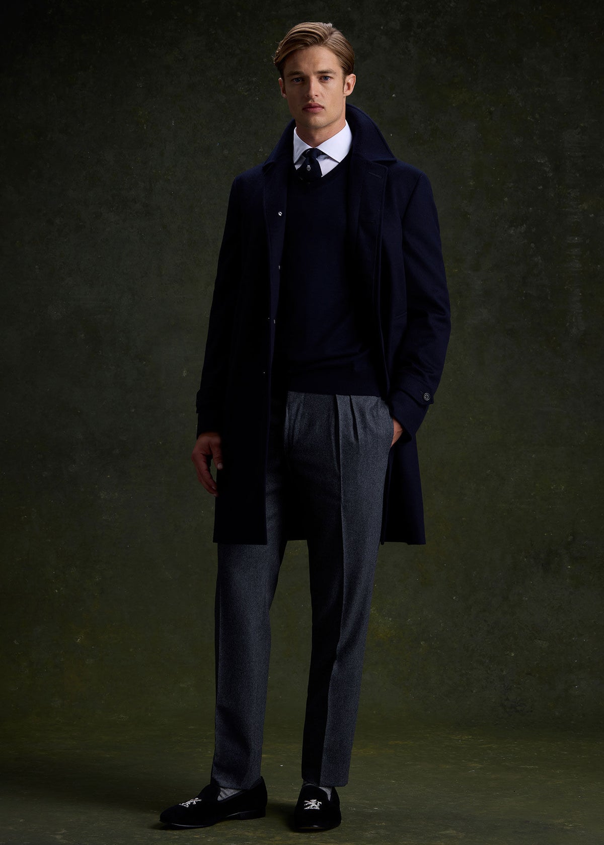 Super 170s Wool Water Repellent Coat - Paul Stuart Great Value