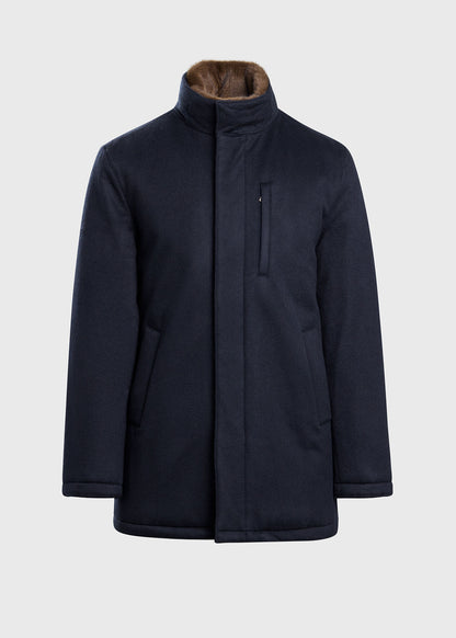 Cashmere Coat with Faux Fur Collar - Paul Stuart Discount
