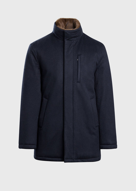 Cashmere Coat with Faux Fur Collar - Paul Stuart Discount
