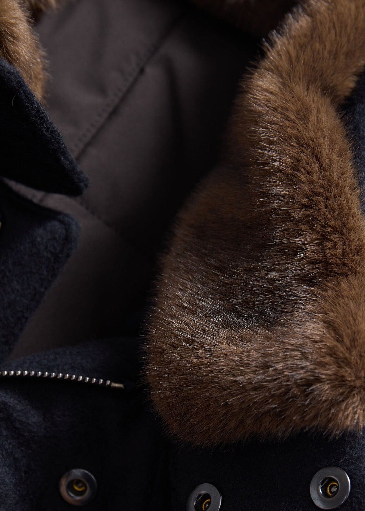 Cashmere Coat with Faux Fur Collar - Paul Stuart Discount