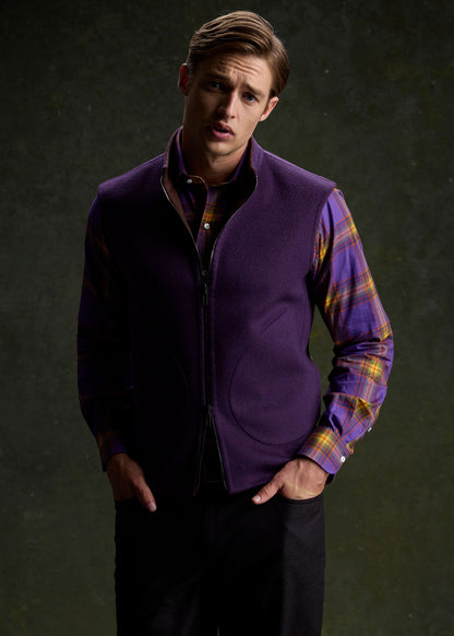 Double Faced Cashmere Reversible Vest - Paul Stuart Premium