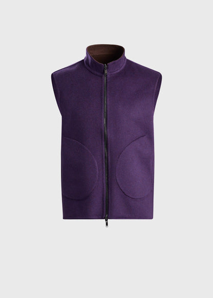 Double Faced Cashmere Reversible Vest - Paul Stuart Premium