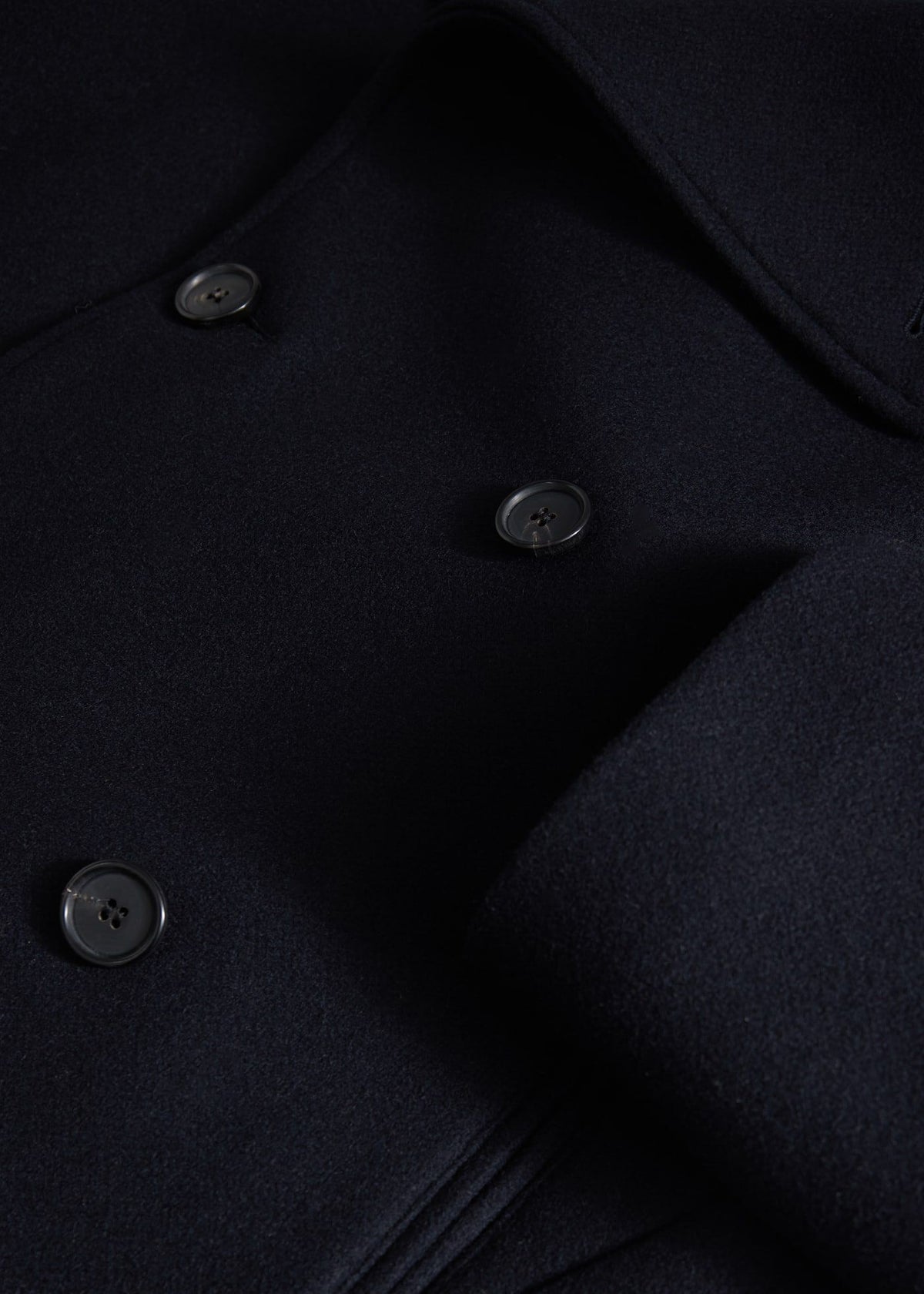 Modern Peacoat with Leather Detail - Paul Stuart Classic