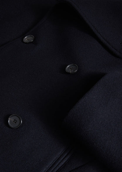 Modern Peacoat with Leather Detail - Paul Stuart Classic