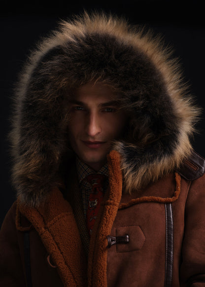 Shearling Toggle Coat - Paul Stuart Sale