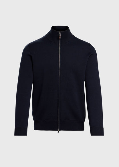 Silk & Cotton Full Zip Cardigan - Paul Stuart New