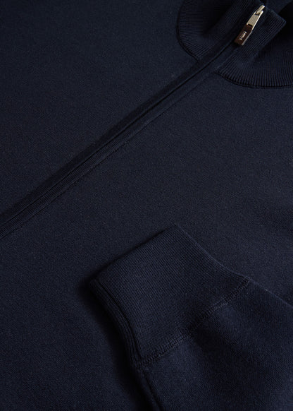 Silk & Cotton Full Zip Cardigan - Paul Stuart New