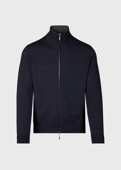 Wool Jersey Zip Cardigan - Paul Stuart Trending