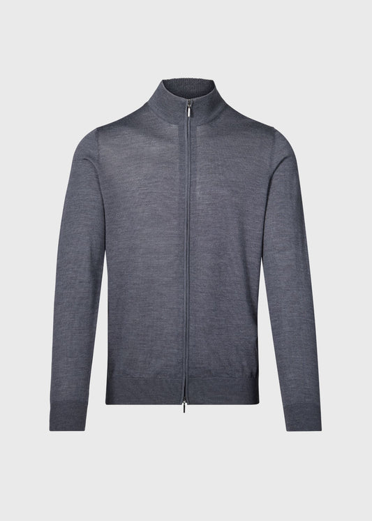 Essential Merino Wool Zip Cardigan - Paul Stuart Trending