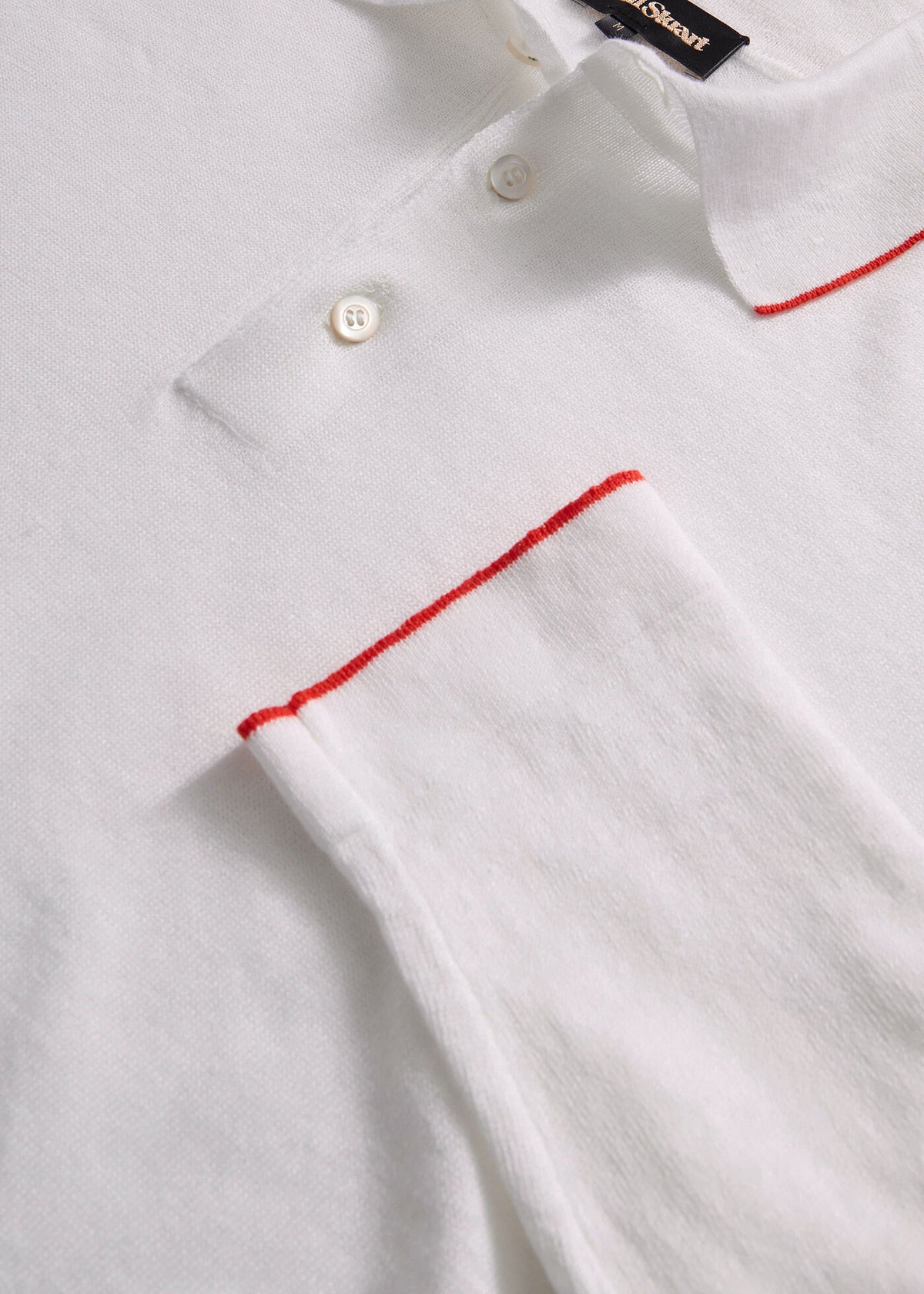 Linen & Cotton Contrast Collar Polo - Paul Stuart New