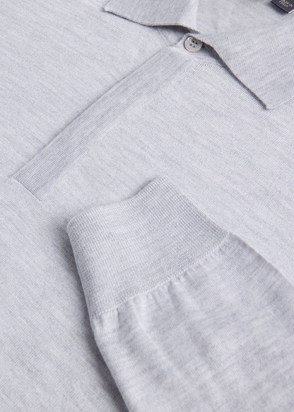 Cashmere & Silk Long Sleeve Polo - Paul Stuart Quality