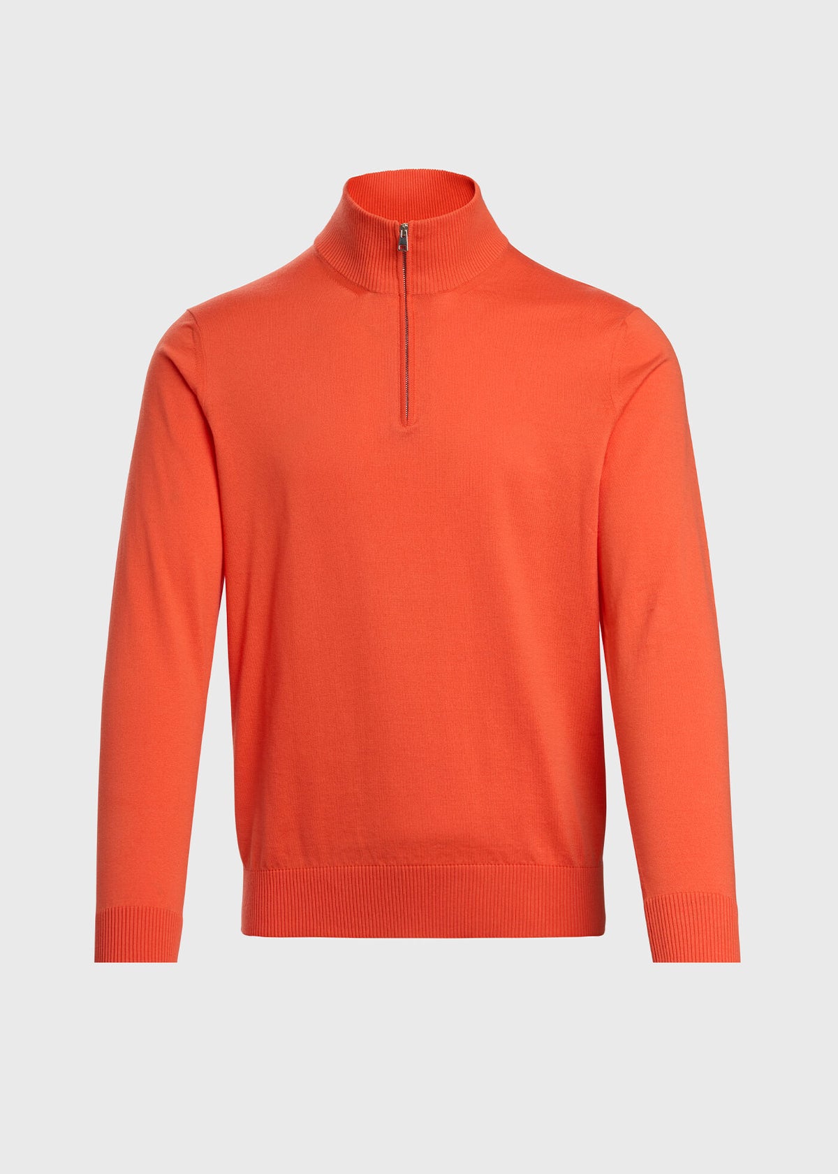 Quarter Zip Cotton Sweater - Paul Stuart Smart Buy