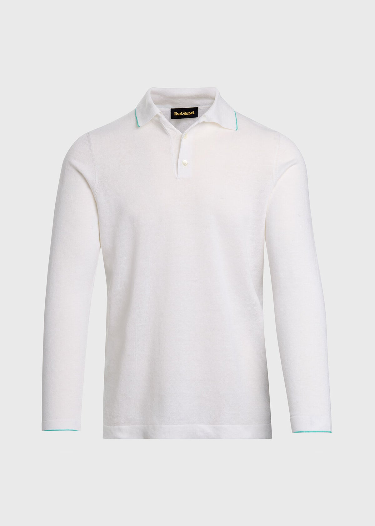 Linen & Cotton Contrast Collar Polo - Paul Stuart Everyday