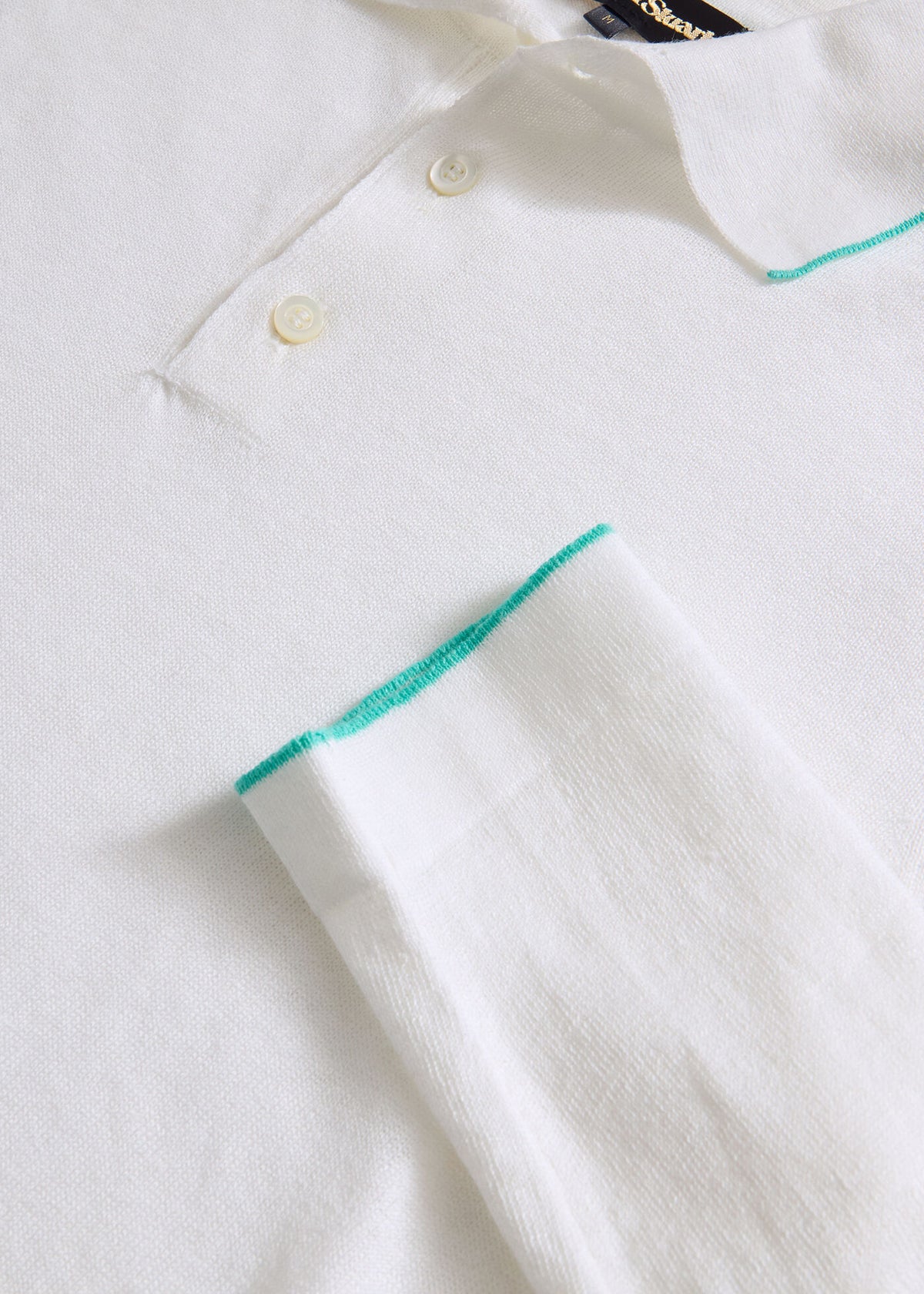 Linen & Cotton Contrast Collar Polo - Paul Stuart Everyday