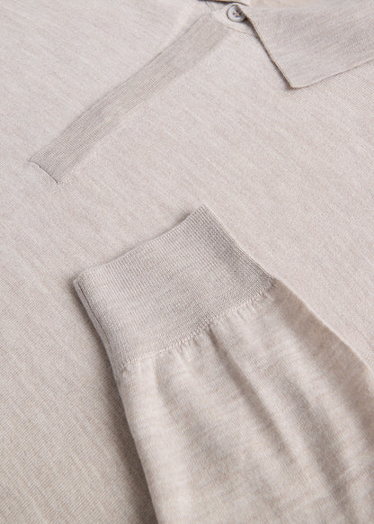 Cashmere & Silk Long Sleeve Polo - Paul Stuart Trusted