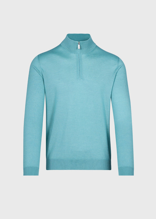 Cashmere & Silk Quarter Zip Pullover - Paul Stuart Classic