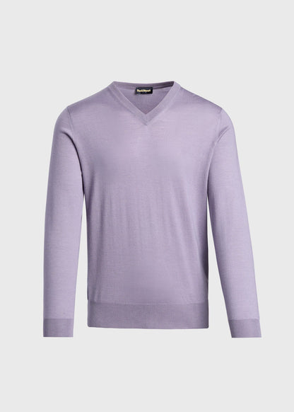Silk & Cashmere V-Neck Sweater - Paul Stuart Essential