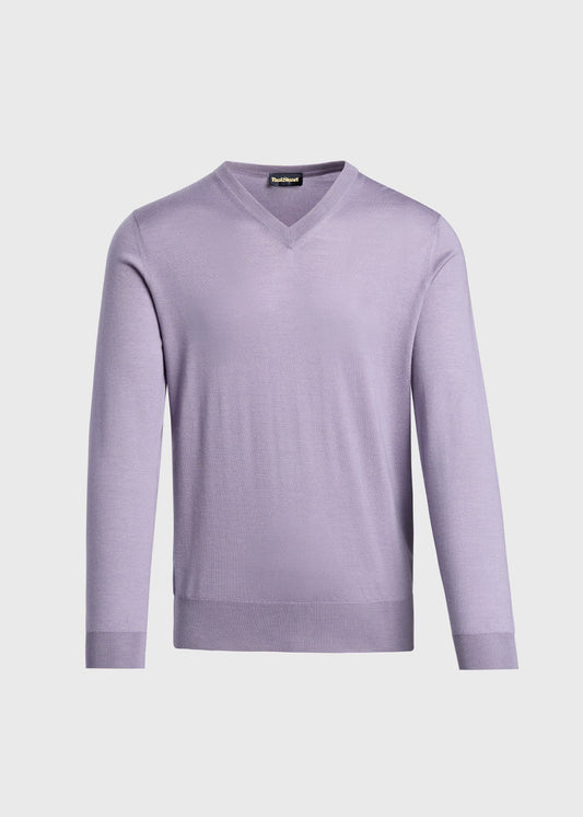 Silk & Cashmere V-Neck Sweater - Paul Stuart Essential