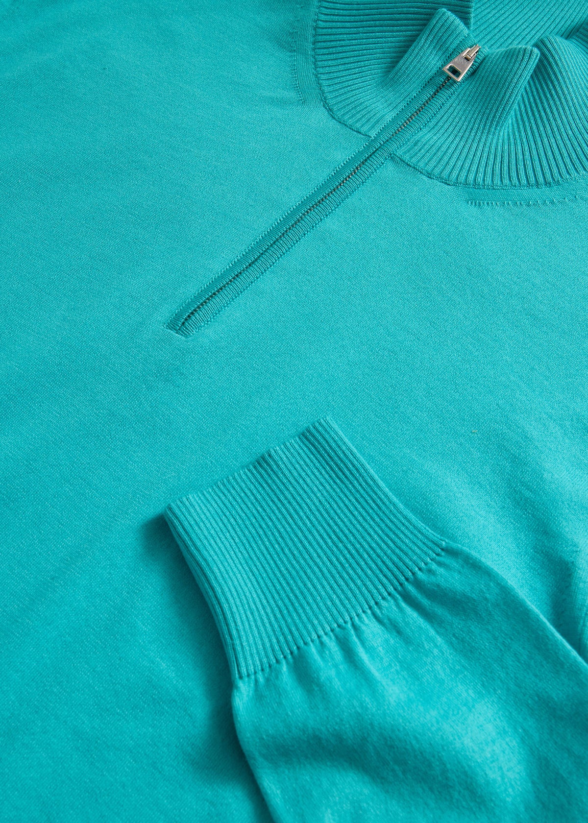 Quarter Zip Cotton Sweater - Paul Stuart Essential