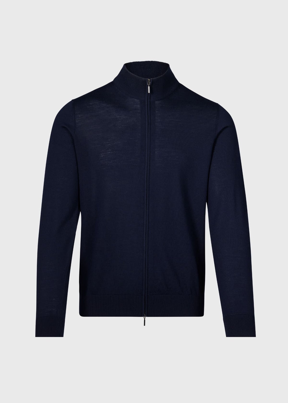 Essential Merino Wool Zip Cardigan - Paul Stuart Featured