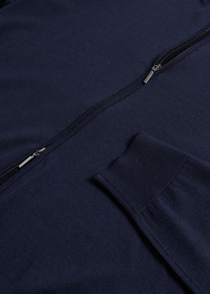 Essential Merino Wool Zip Cardigan - Paul Stuart Featured