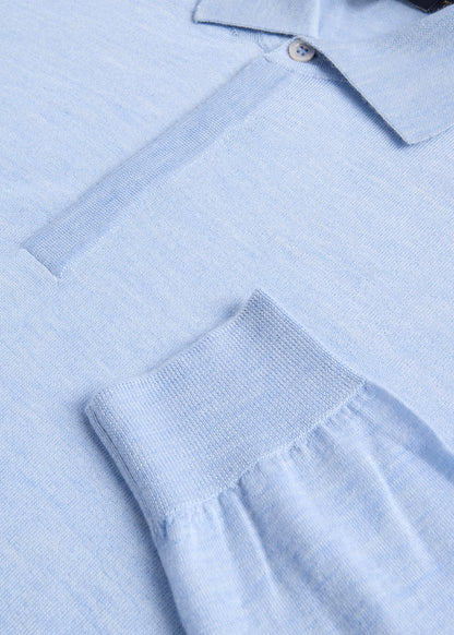 Cashmere & Silk Long Sleeve Polo - Paul Stuart Value