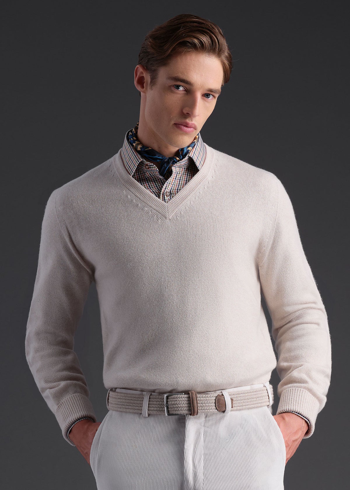 Classic Cashmere V-Neck Sweater - Paul Stuart Latest