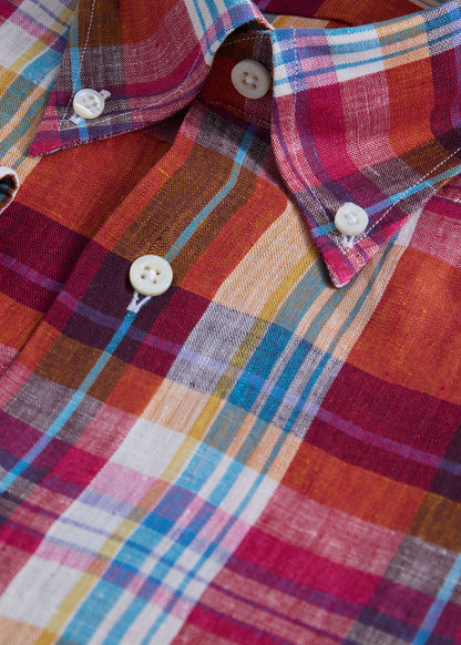 Linen Madras Shirt - Paul Stuart Latest