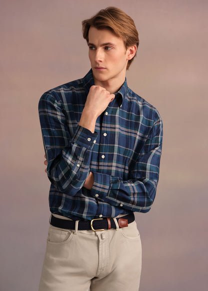 Linen Madras Shirt - Paul Stuart Discount