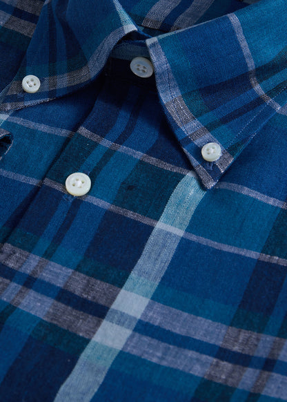 Linen Madras Shirt - Paul Stuart Discount