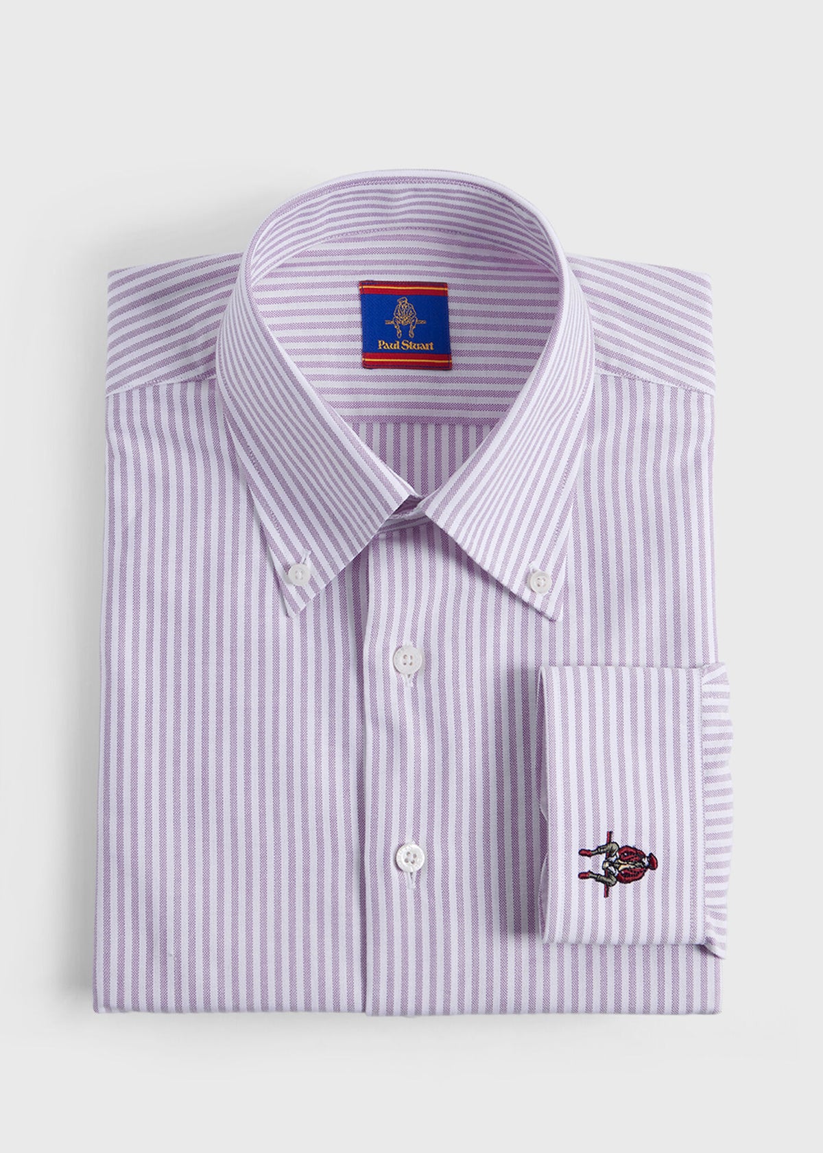 Striped Oxford Logo Sport Shirt - Paul Stuart Premium