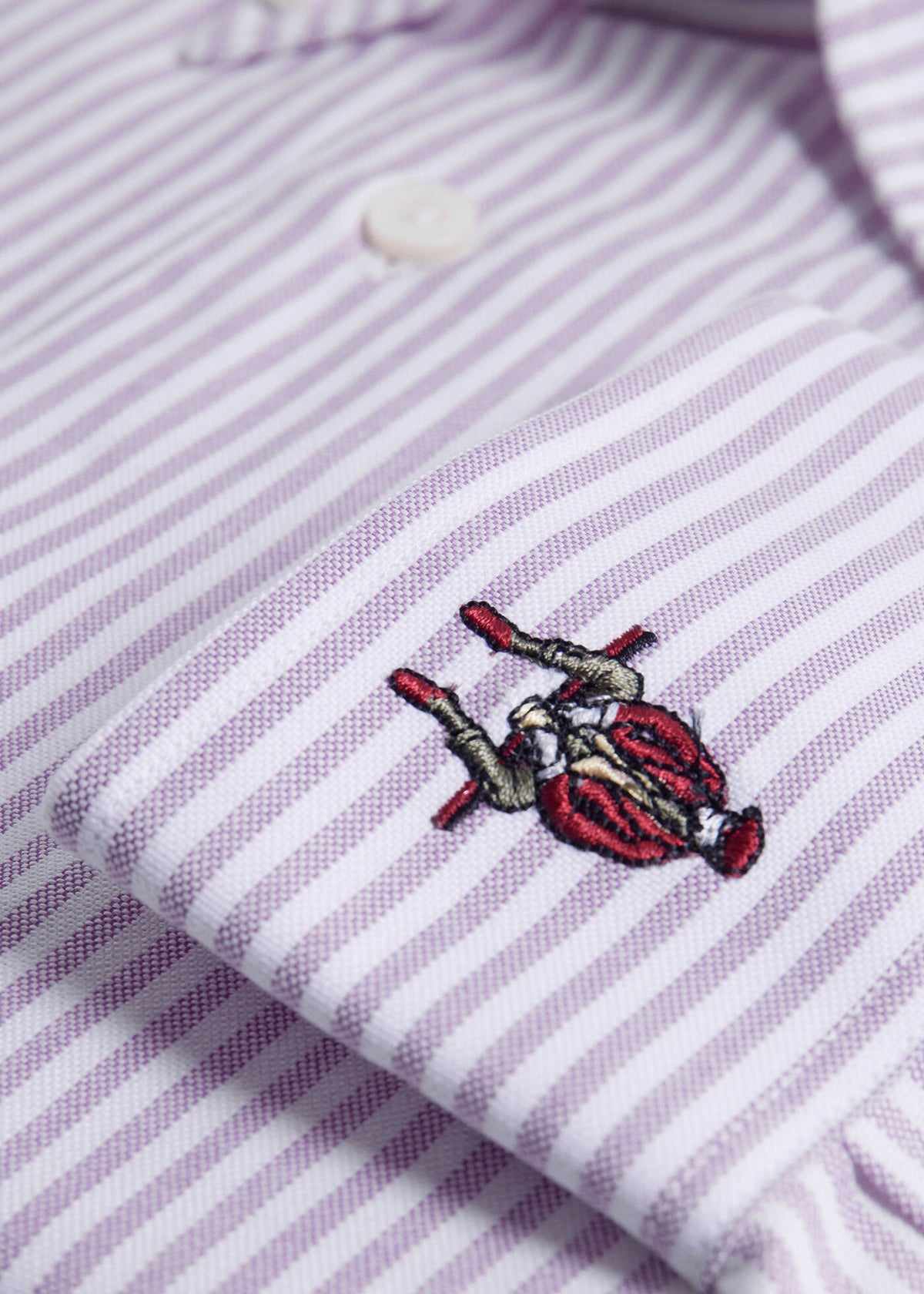 Striped Oxford Logo Sport Shirt - Paul Stuart Premium