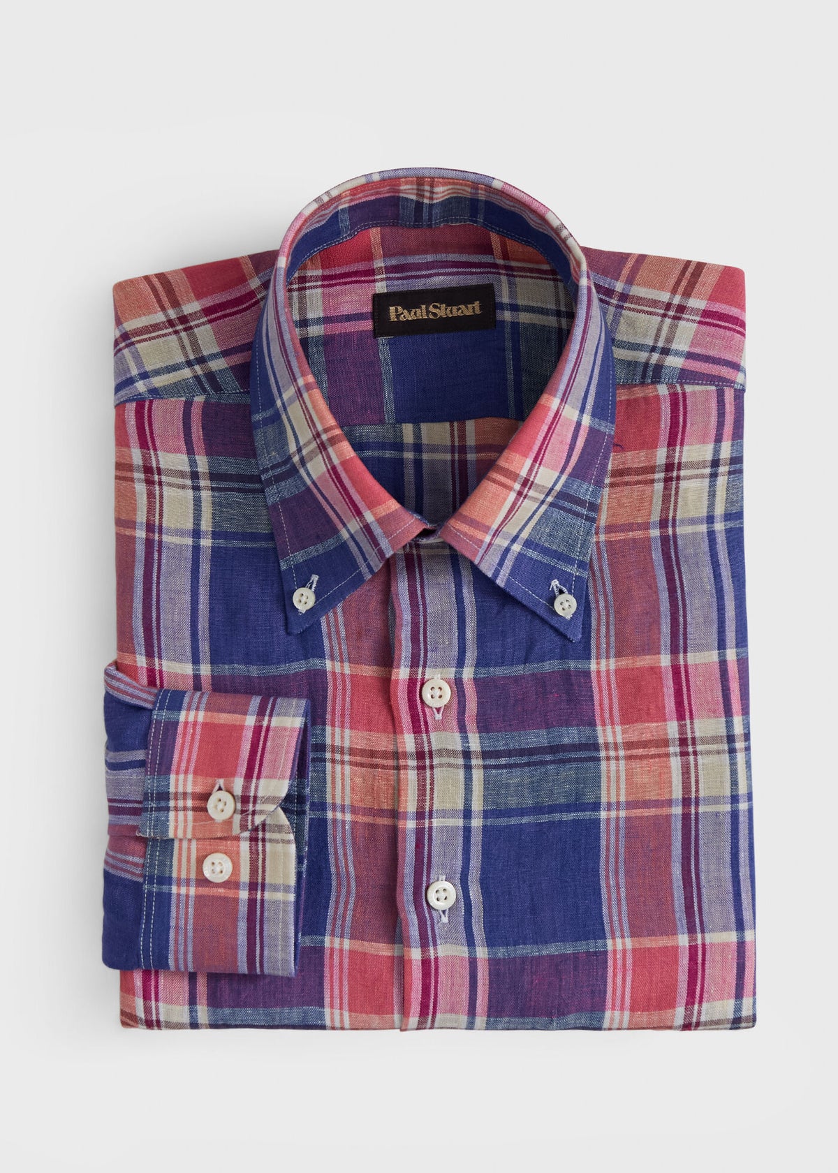 Linen Madras Shirt - Paul Stuart Essential