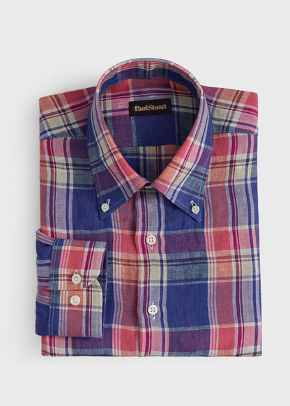 Linen Madras Shirt - Paul Stuart Essential