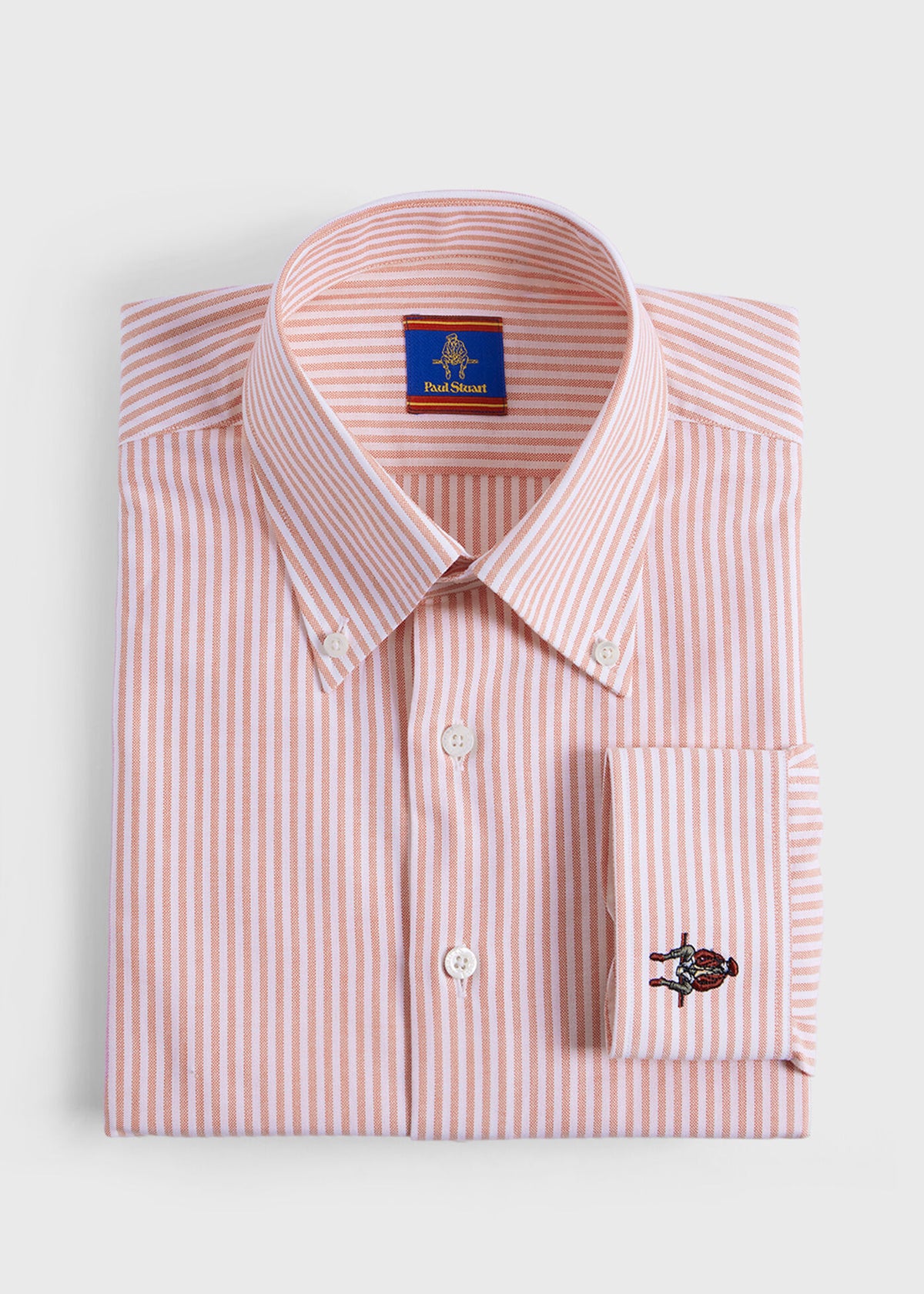 Striped Oxford Logo Sport Shirt - Paul Stuart Great Value