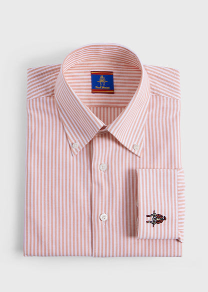 Striped Oxford Logo Sport Shirt - Paul Stuart Great Value