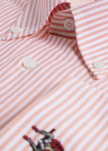 Striped Oxford Logo Sport Shirt - Paul Stuart Great Value